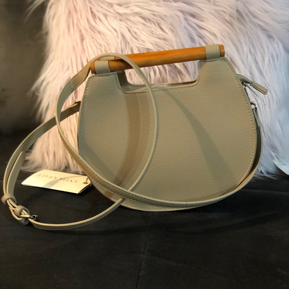 Nude Tan Cross Body Bamboo Handle
